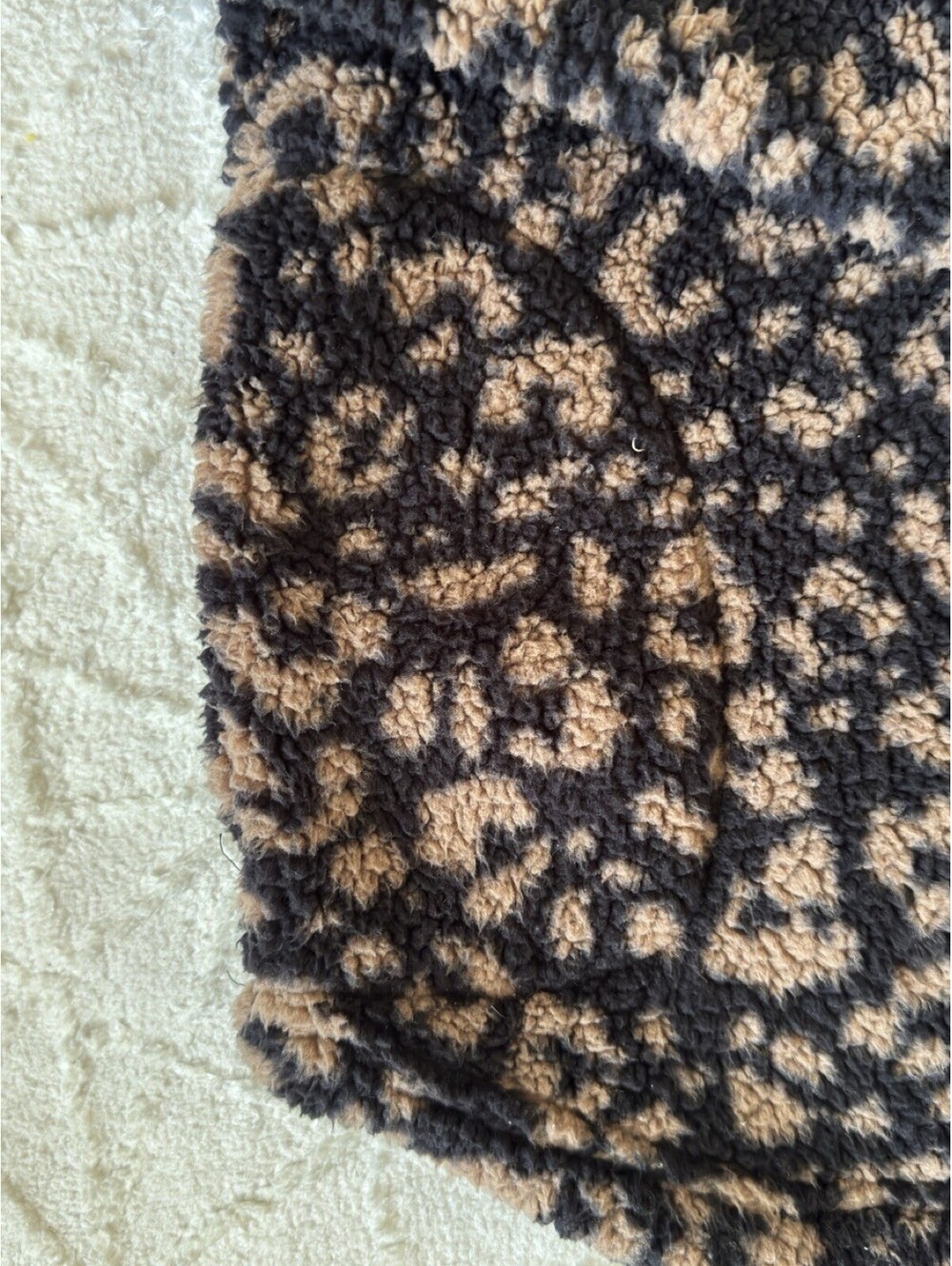 Koolaburra by UGG Womens 1X Leopard Sherpa Fleece Quarter Zip Pullover Plus Size - Picture 11 of 14